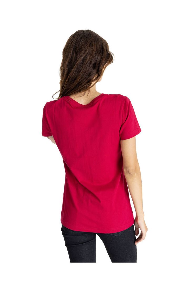 Polera Manga Corta Mujer Women S Caterpillar Rojo-3