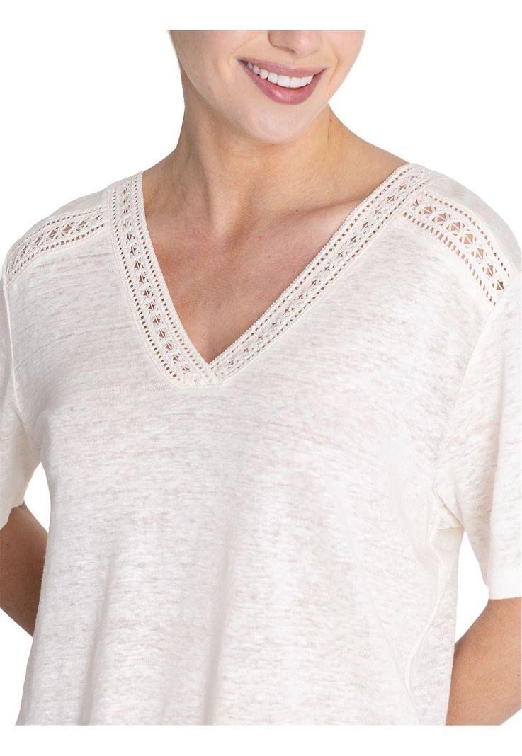 Polera Lino Orgánico Beige Remini Mujer -7