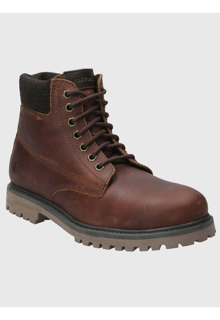 Botin Cuero Hombre Negam Rojo-0
