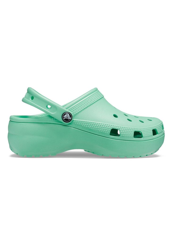 Zueco Crocs Mujer Classic Ptfm Clog Verde-0