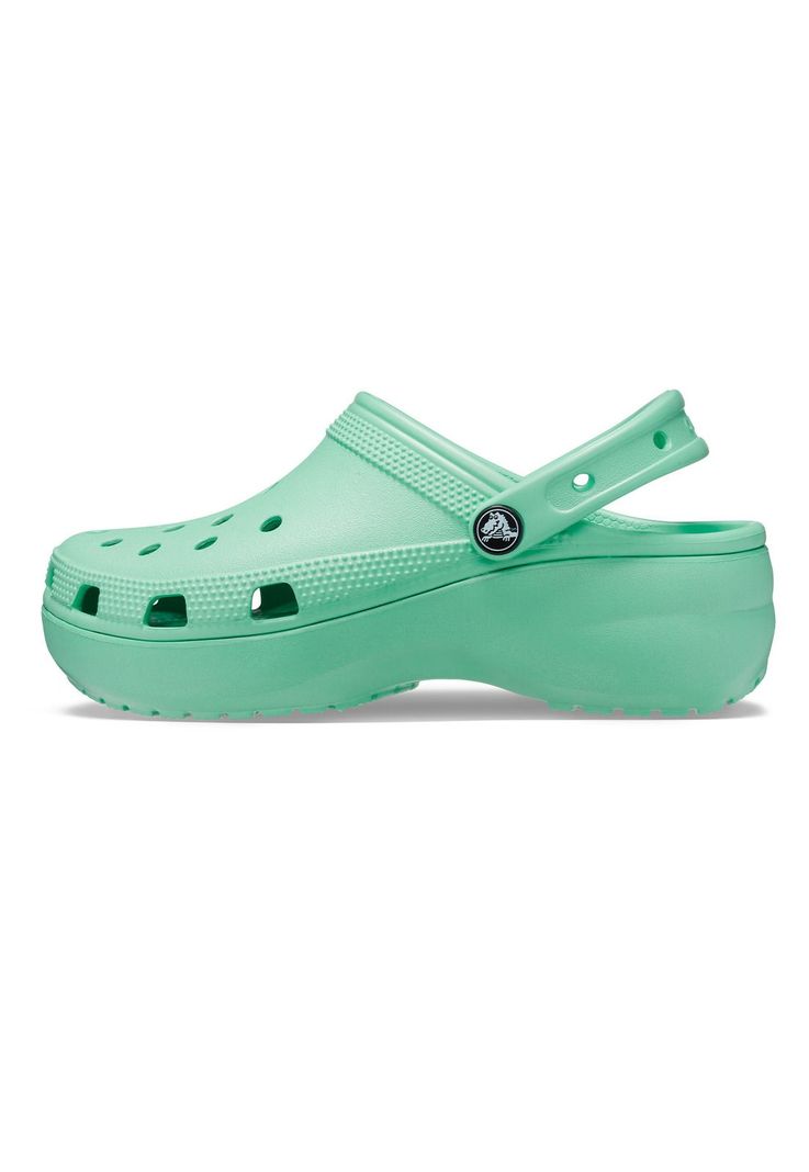 Zueco Crocs Mujer Classic Ptfm Clog Verde-1