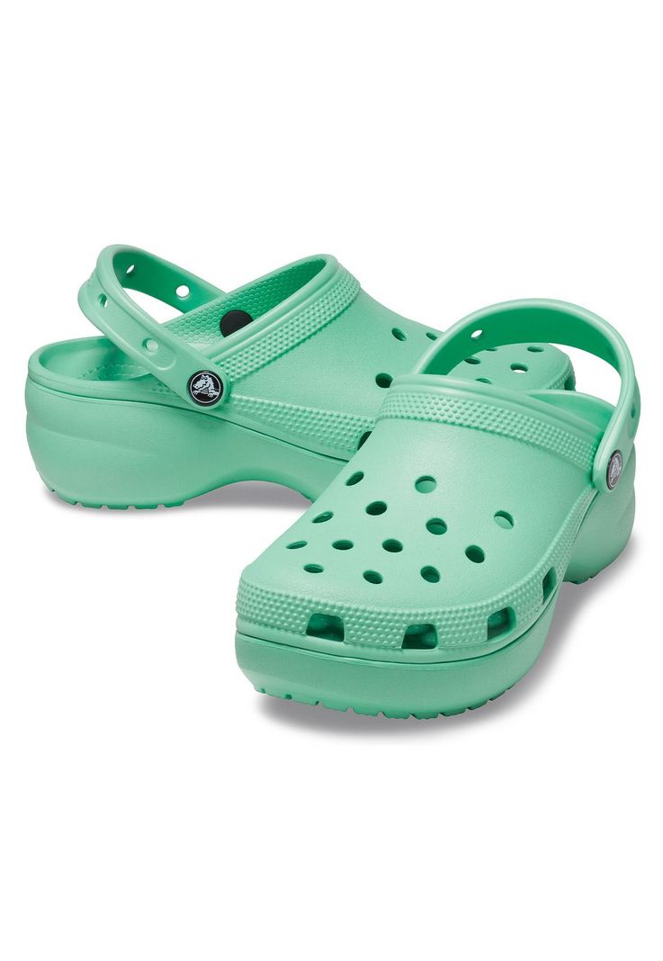 Zueco Crocs Mujer Classic Ptfm Clog Verde-3