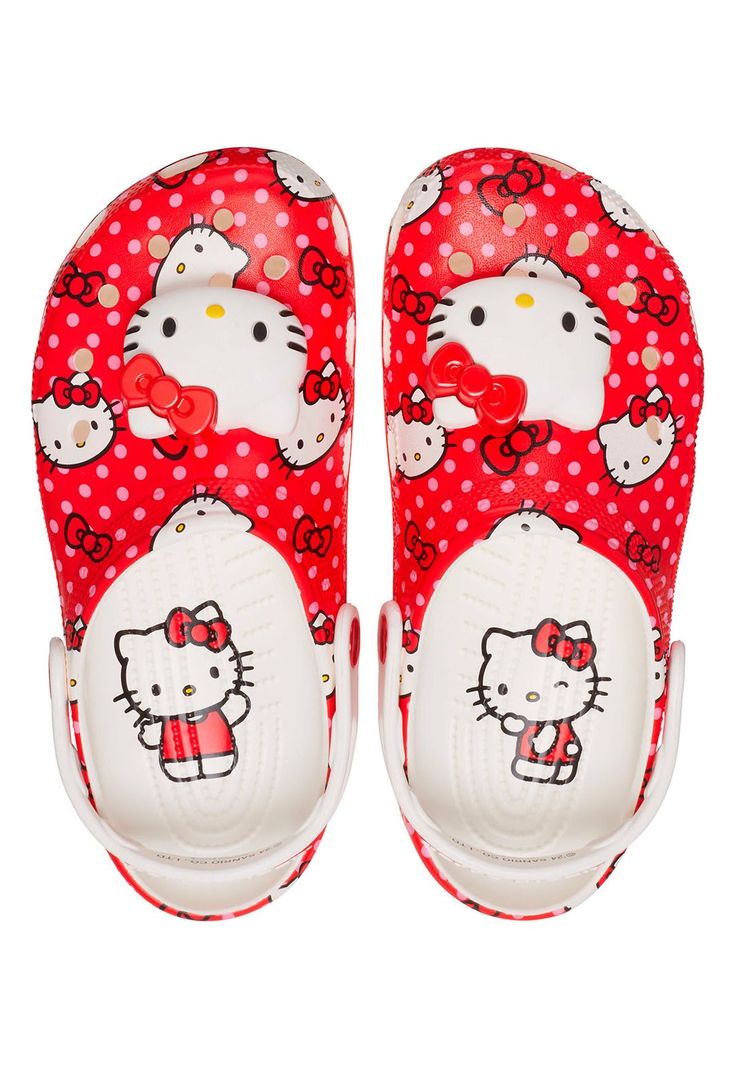 Zueco Mujer Hello Kitty Rojo-4