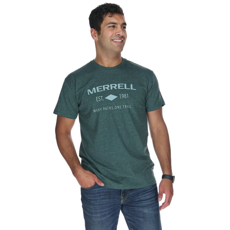Polera M/C Hombre Many Paths Tee Verde