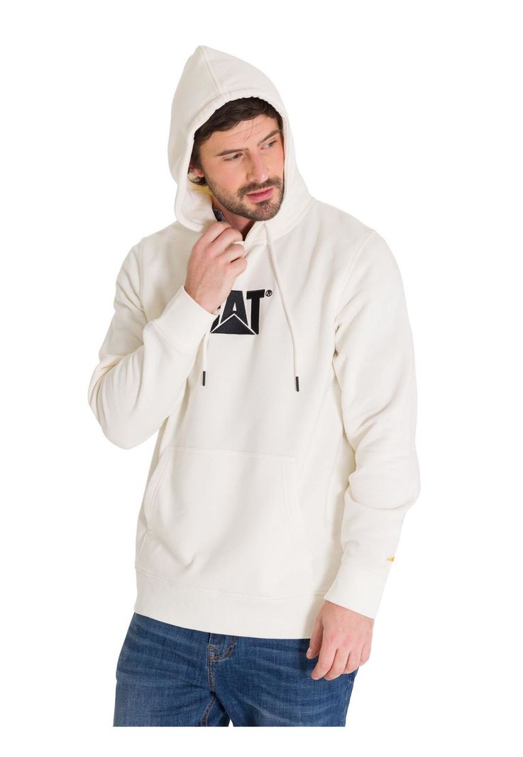 Polerón Fleece Logo Pullover Unisex Blanco-1
