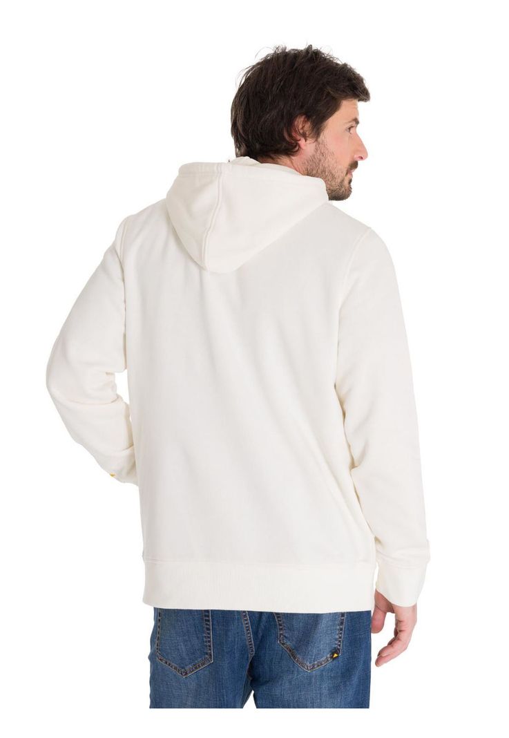 Polerón Fleece Logo Pullover Unisex Blanco-3