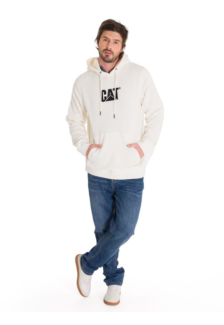 Polerón Fleece Logo Pullover Unisex Blanco-5