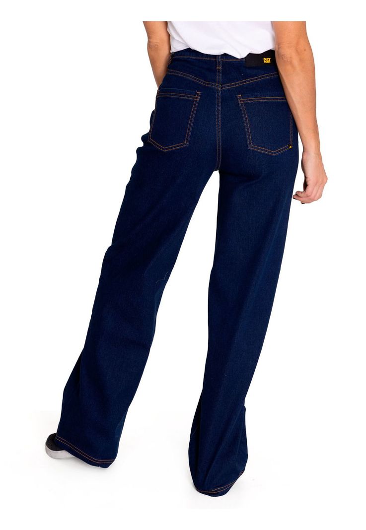 Jeans Denim Mujer Triblend Stretch Wide Leg Azul CAT-3
