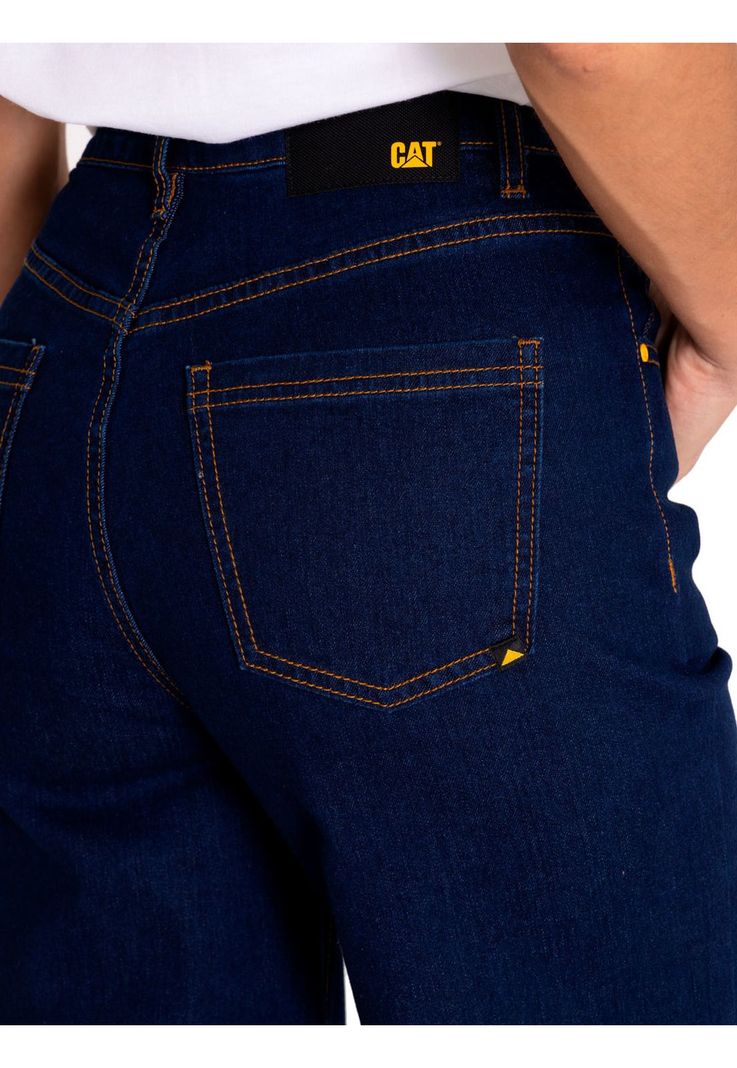 Jeans Denim Mujer Triblend Stretch Wide Leg Azul CAT-5