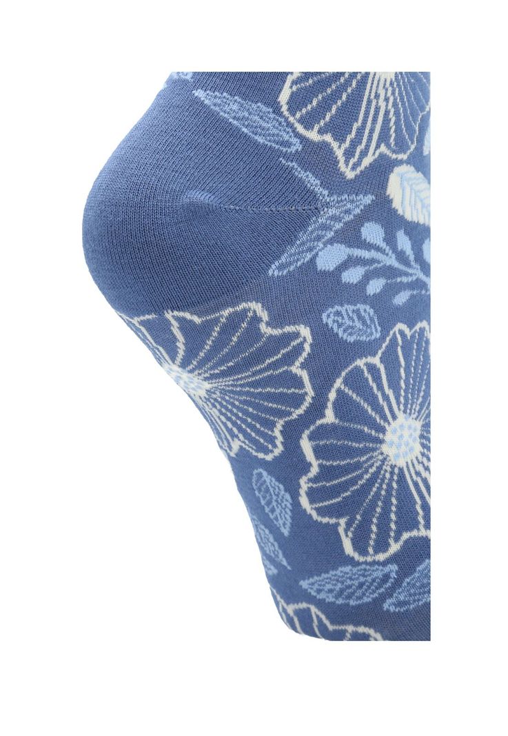 Calcetin Azul St Flowers Mujer-1