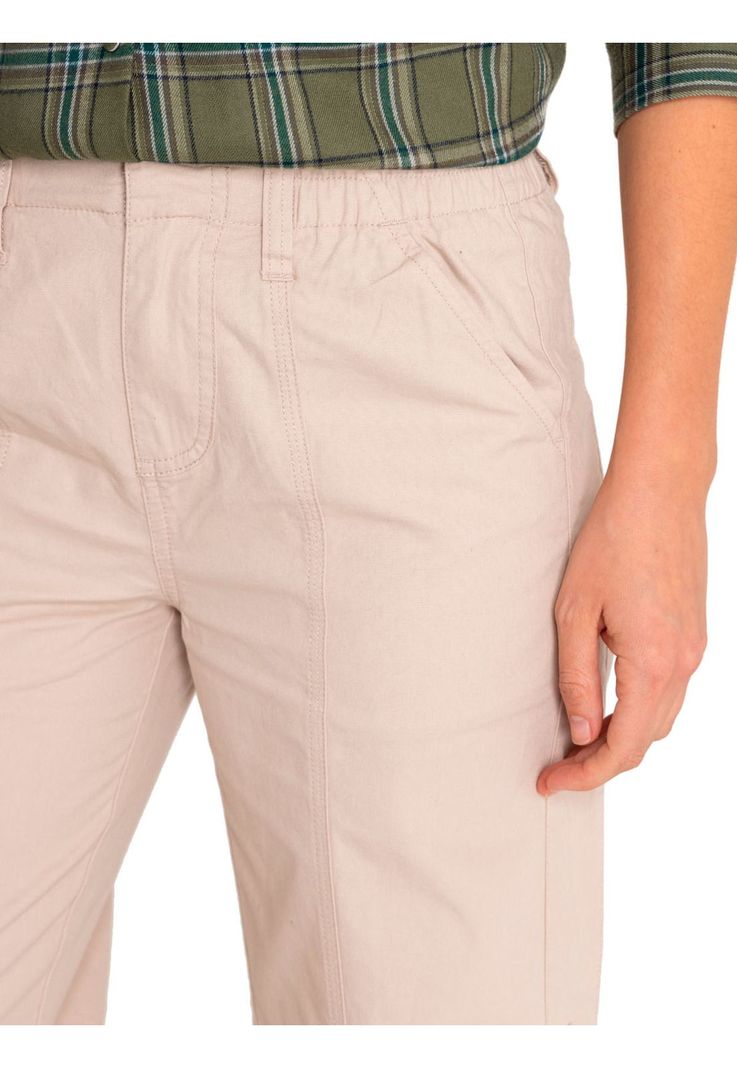 Pantalón Algodón Orgánico Mujer Adria Blanco-7