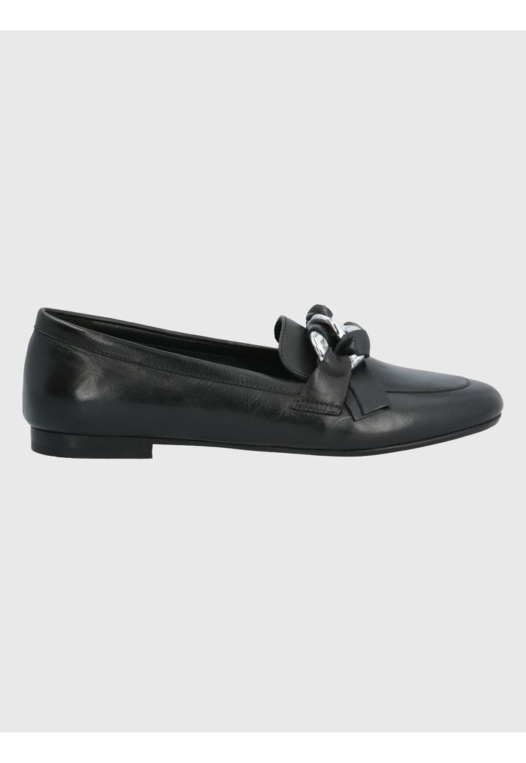 Mocasín Cuero Negro Mujer Mons -1