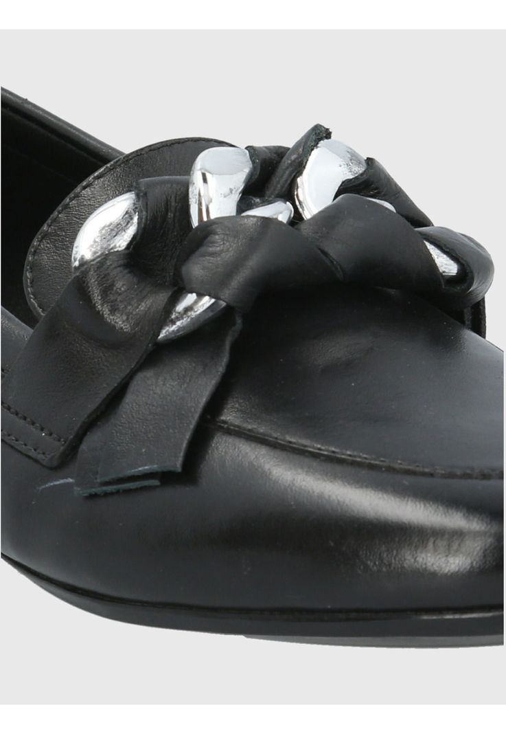 Mocasín Cuero Negro Mujer Mons -6