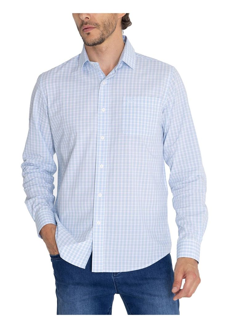 Camisa Algodón Orgánico Celeste Lighter Hombre -4