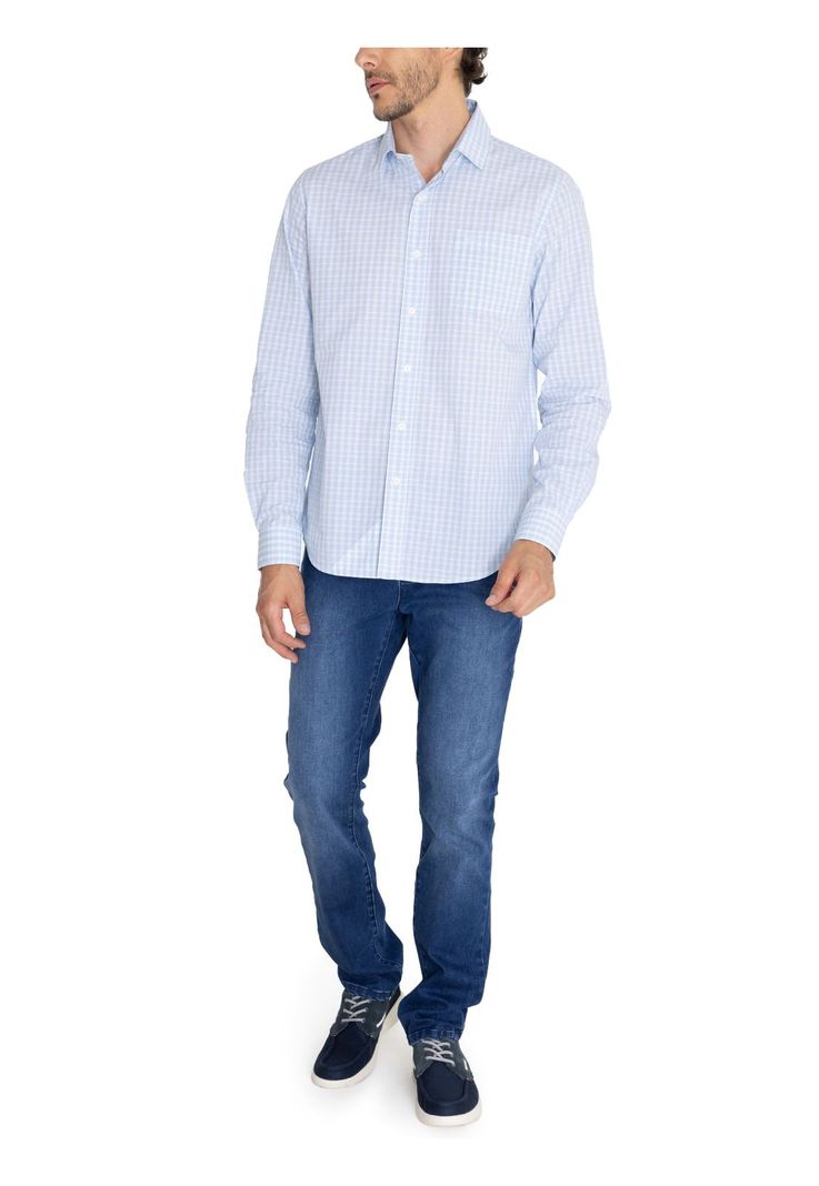 Camisa Algodón Orgánico Celeste Lighter Hombre -7