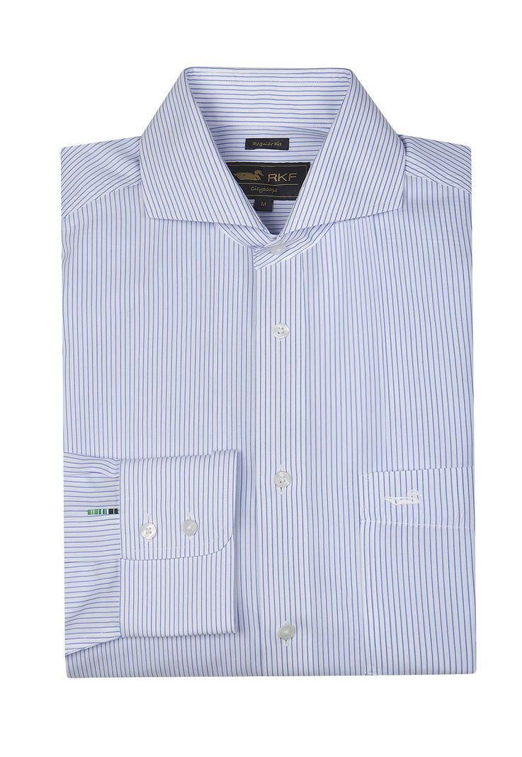 Camisa Cuello Italiano Celeste WF Hombre -0