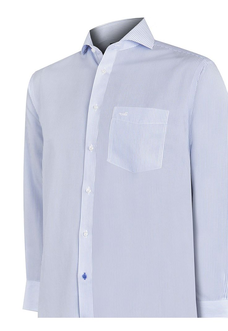 Camisa Cuello Italiano Celeste WF Hombre -4
