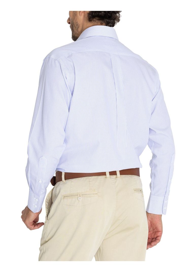 Camisa Cuello Italiano Celeste WF Hombre -7