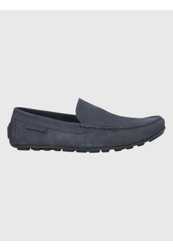 Mocasín Cuero Azul Oscuro Hombre Blumenau -1