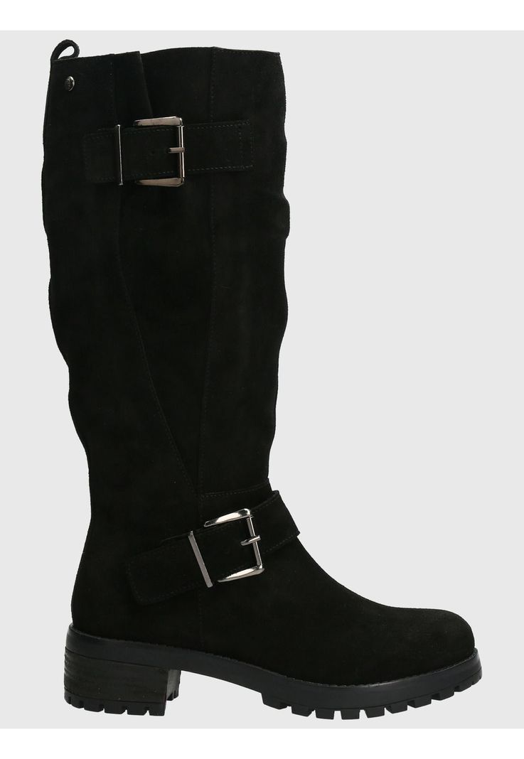 Bota Cuero Mujer Ester Negro-1