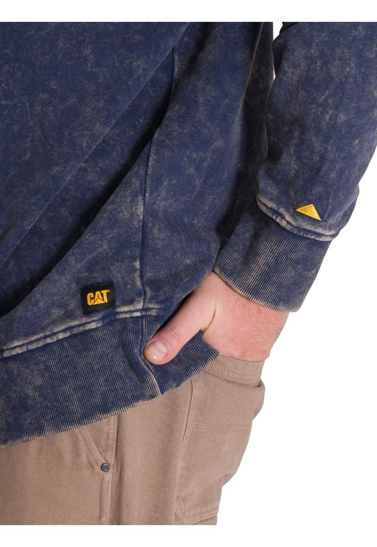 Polerón Premium Wash Crew Neck Hombre Azul Marino-4