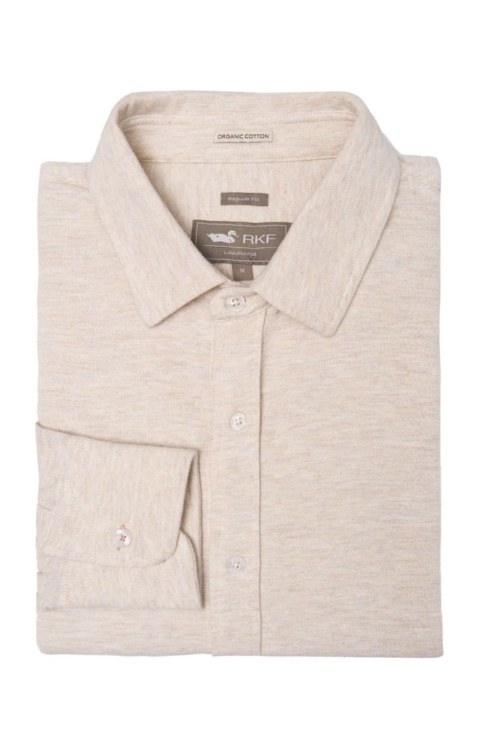 Polera M/L Hombre Piquelong Verde Claro-3