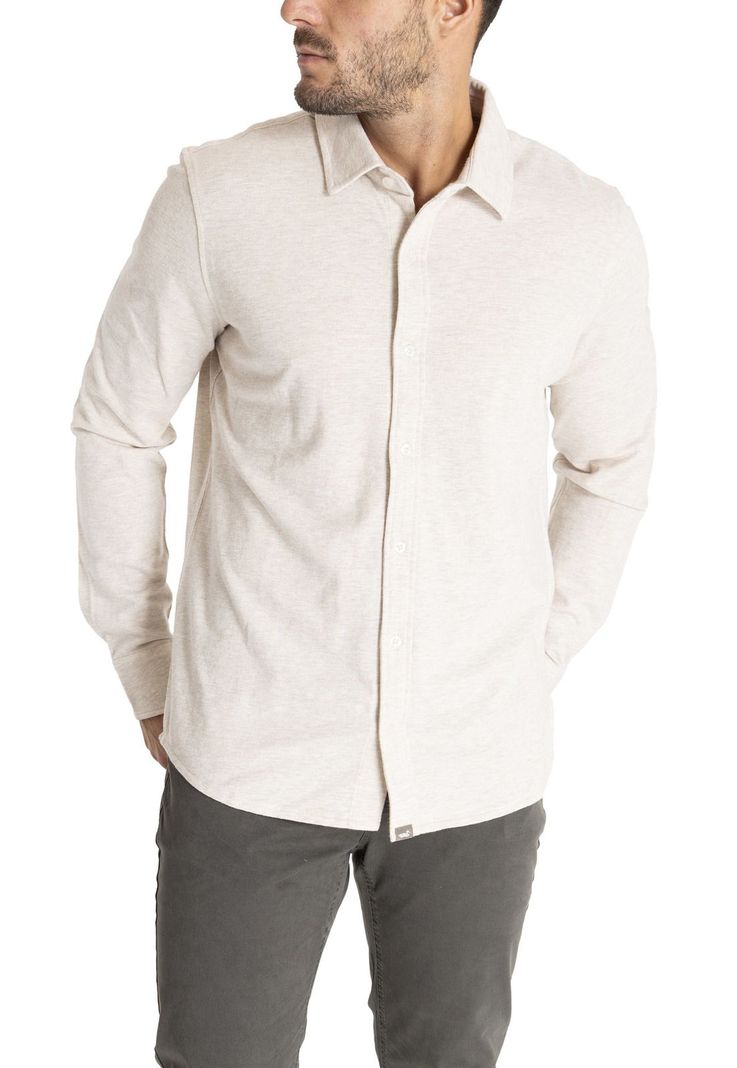 Polera M/L Hombre Piquelong Verde Claro-4