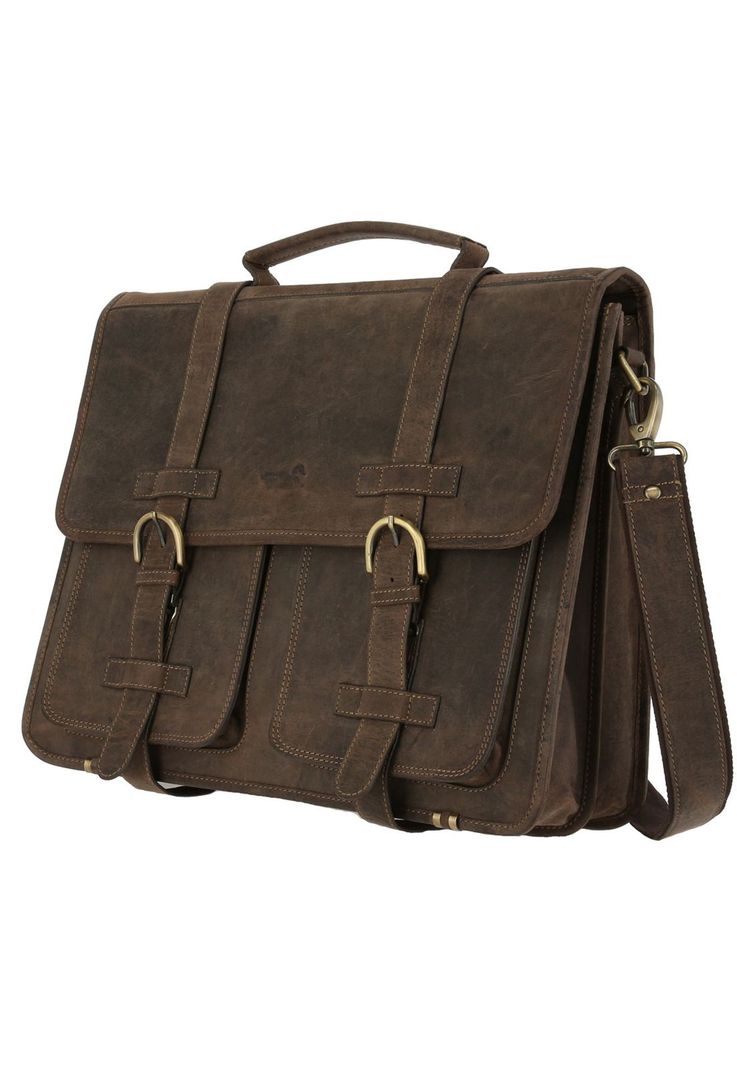Maletín Cuero Hombre Ks Pocket Café-1