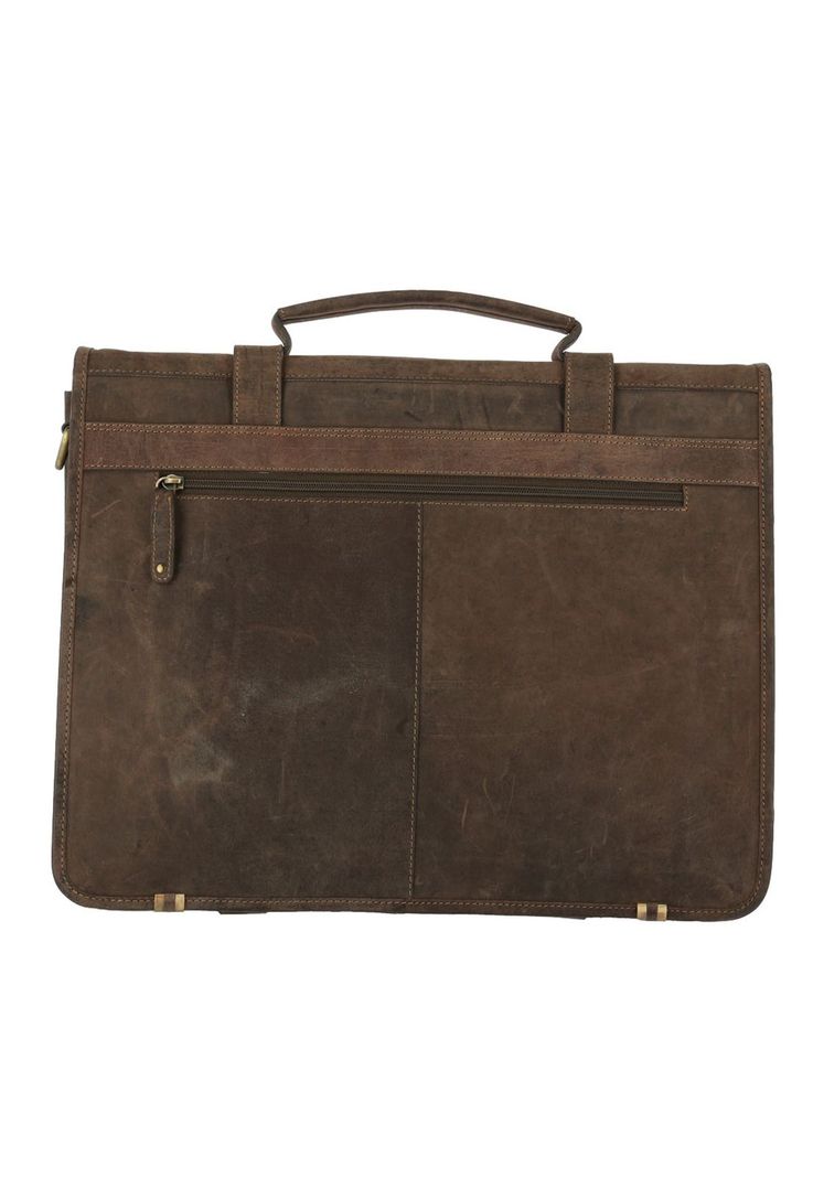 Maletín Cuero Hombre Ks Pocket Café-2