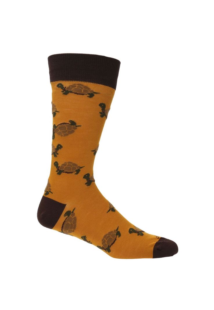 Calcetin Casual Rfv23H Turtle Amarillo Hombre-0