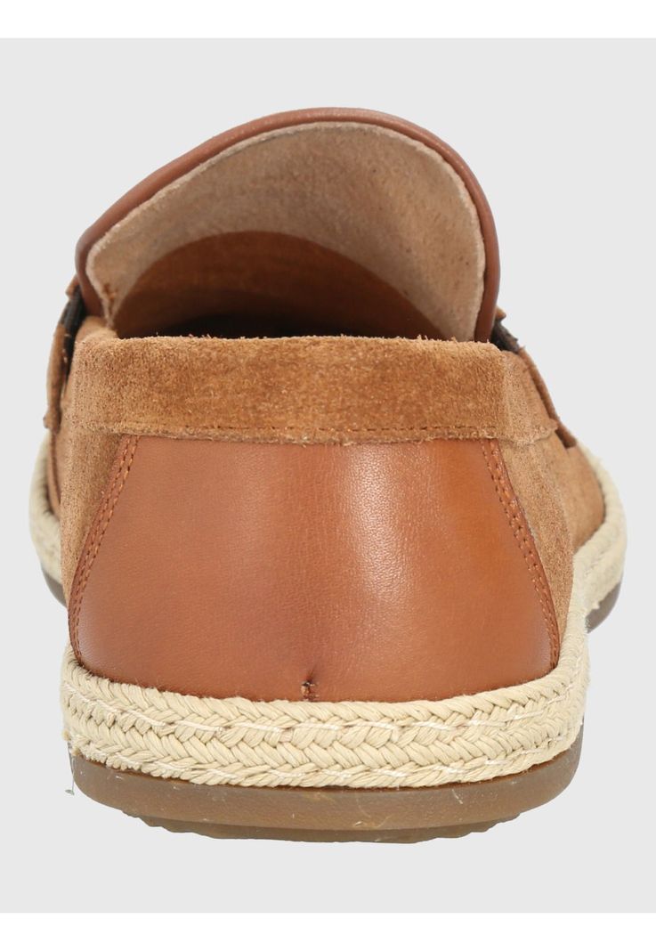 Mocasín Cuero Café Claro Hombre Montella -5