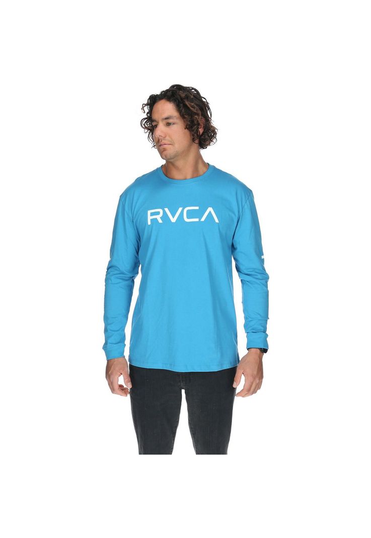Polera M/C Hombre Big Rvca Ls Azul-0