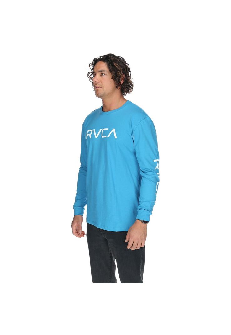 Polera M/C Hombre Big Rvca Ls Azul-1