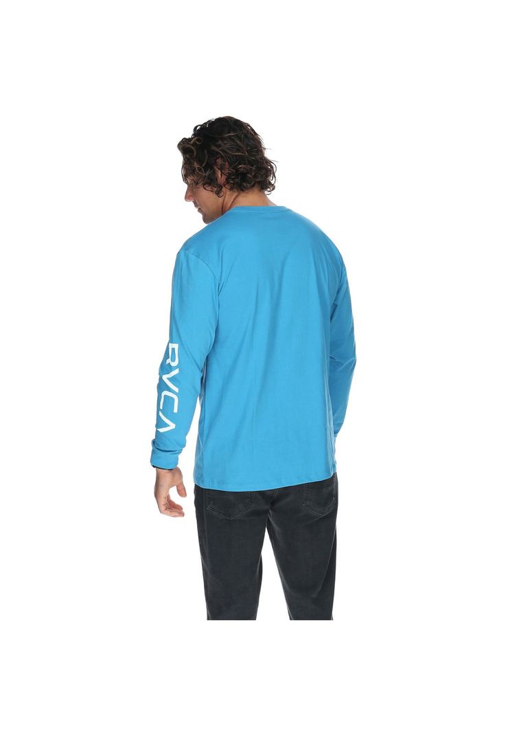 Polera M/C Hombre Big Rvca Ls Azul-2