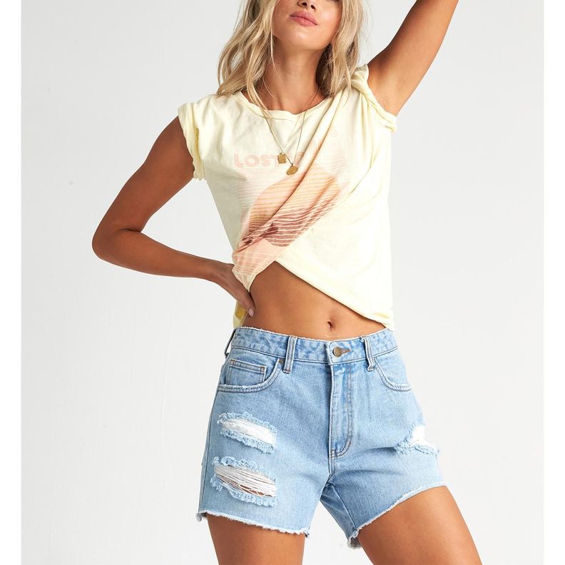Short  How Bout That Indigo Celeste Mujer