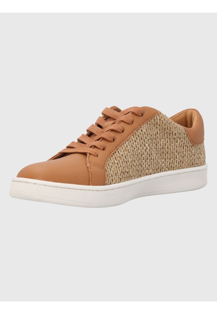 Zapatilla Cuero Café Claro Mujer Merano -3