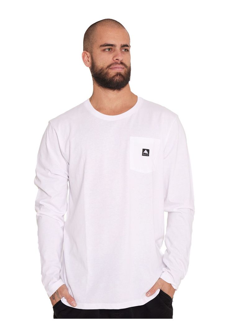 Polera Manga Larga Hombre Blanca-0