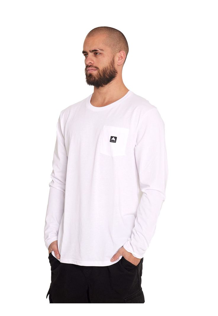 Polera Manga Larga Hombre Blanca-3
