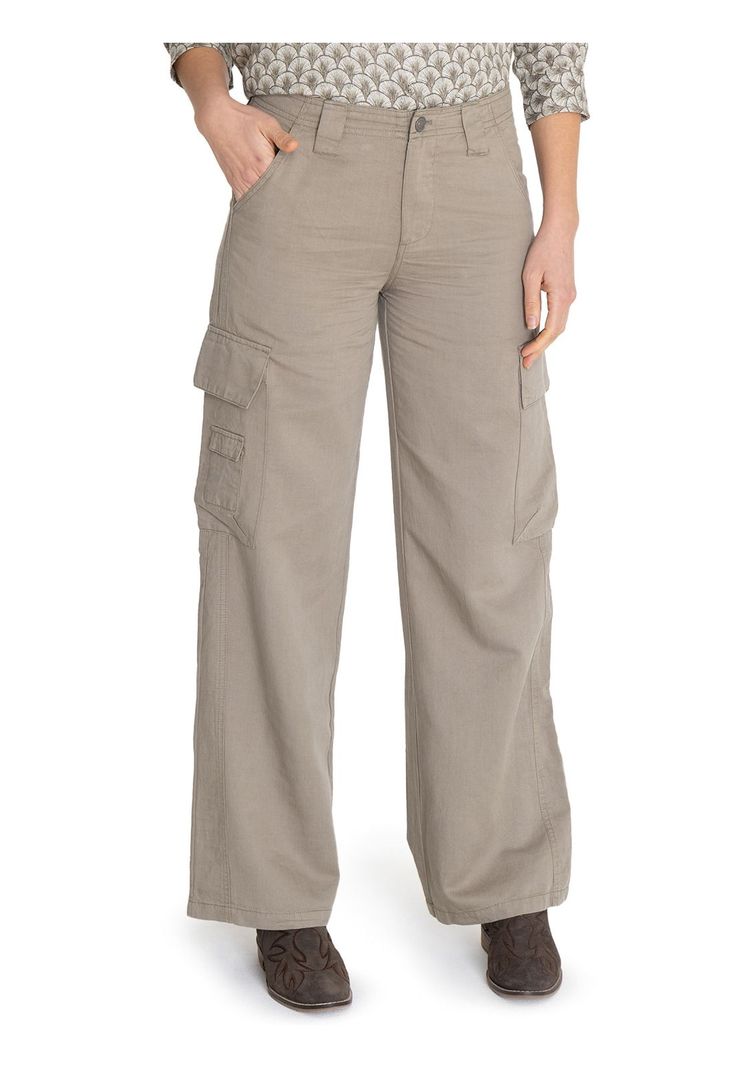Pantalón Lino Orgánico Verde Nimia Mujer -4