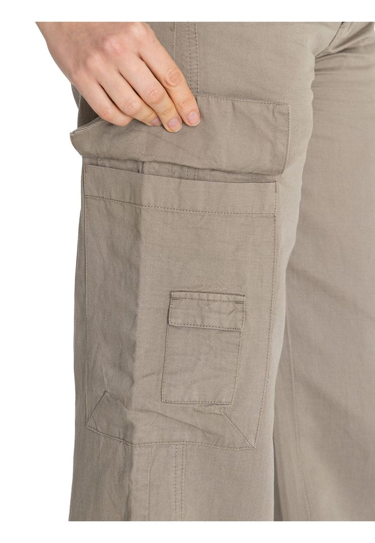 Pantalón Lino Orgánico Verde Nimia Mujer -7