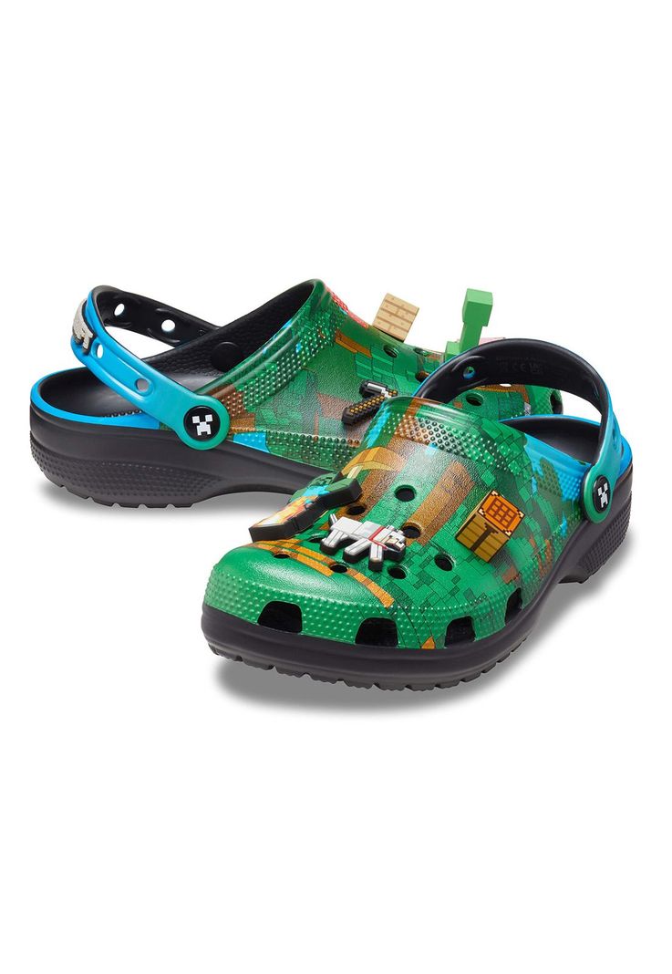 Zueco Hombre Minecraft Cls Clog Verde-3
