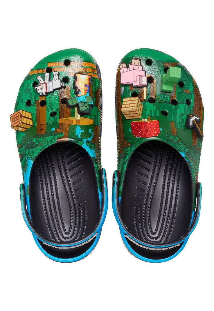 Zueco Hombre Minecraft Cls Clog Verde-4