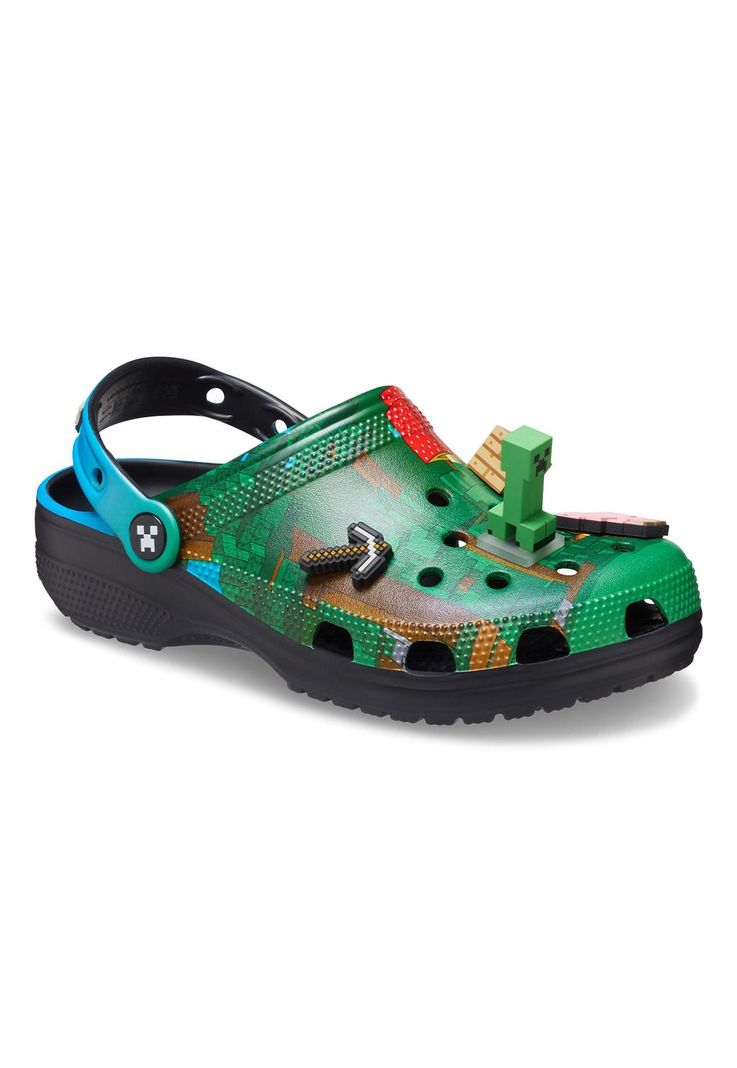Zueco Hombre Minecraft Cls Clog Verde-6