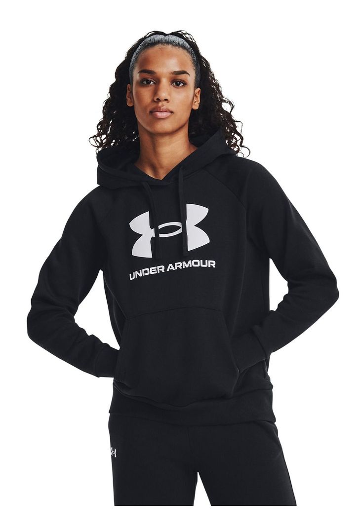 Polerón Big Logo UA Rival Negro para mujer-3