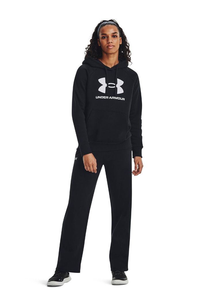 Polerón Big Logo UA Rival Negro para mujer-5