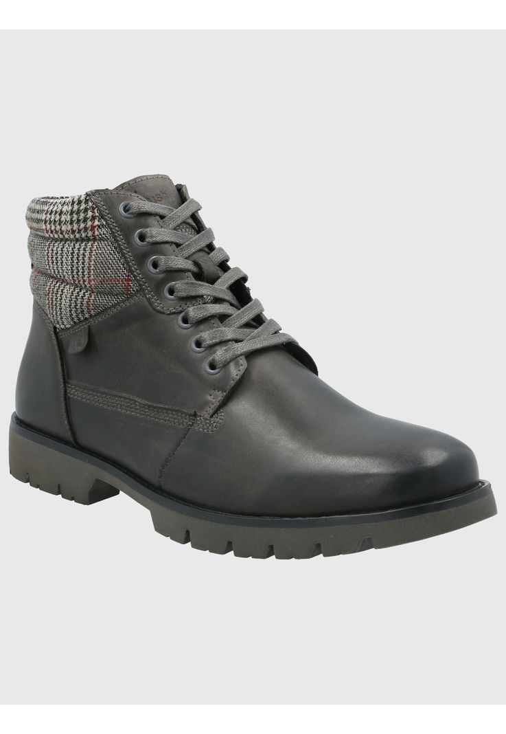 Botin Cuero Hombre Rosco Gris-0