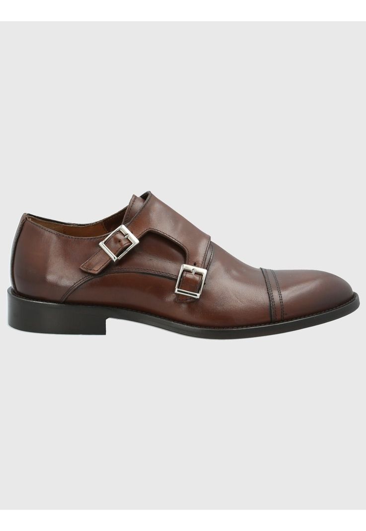 Zapato Cuero Hombre Battista Café Oscuro-1
