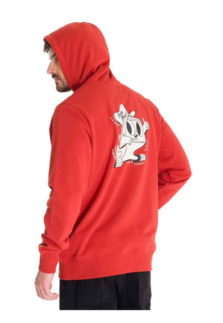 Polerón Premium Graphic Pullover Unisex Rojo-3