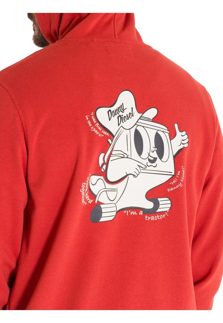 Polerón Premium Graphic Pullover Unisex Rojo-6