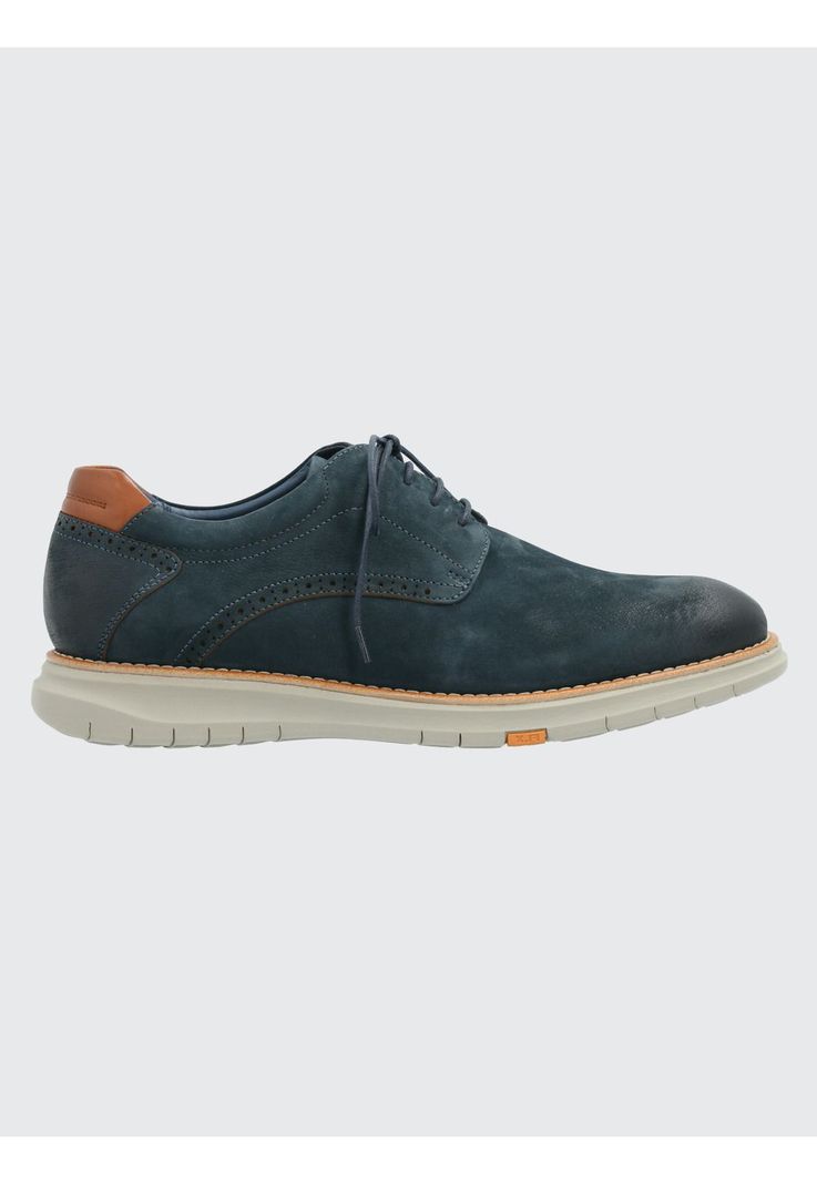 Zapato Cuero Hombre Nerio Azul Marino-1